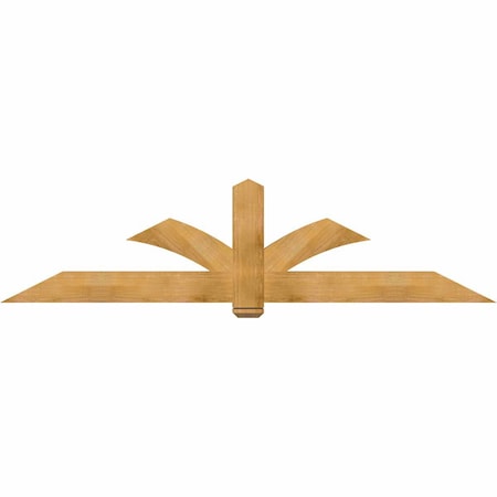 Ekena Millwork Redmond Rough Sawn Timber Gable Bracket, Western Red Cedar, 96"W x 24"H x 4"D x 6"F, 6/12 Pitch GBW096X24X0406RED00RWR